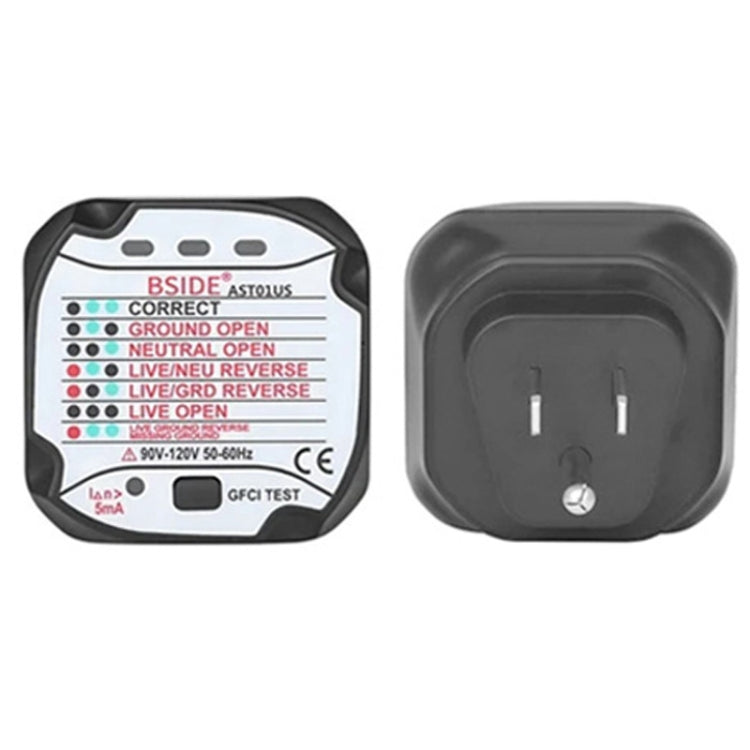 Rilevatore di prese elettriche per tester di alimentazione con spina BSIDE AST01, US Plug, EU Plug, UK Plug Rilevatore di prese elettriche per tester di alimentazione con spina BSIDE AST01, US Plug, EU Plug, UK Plug
